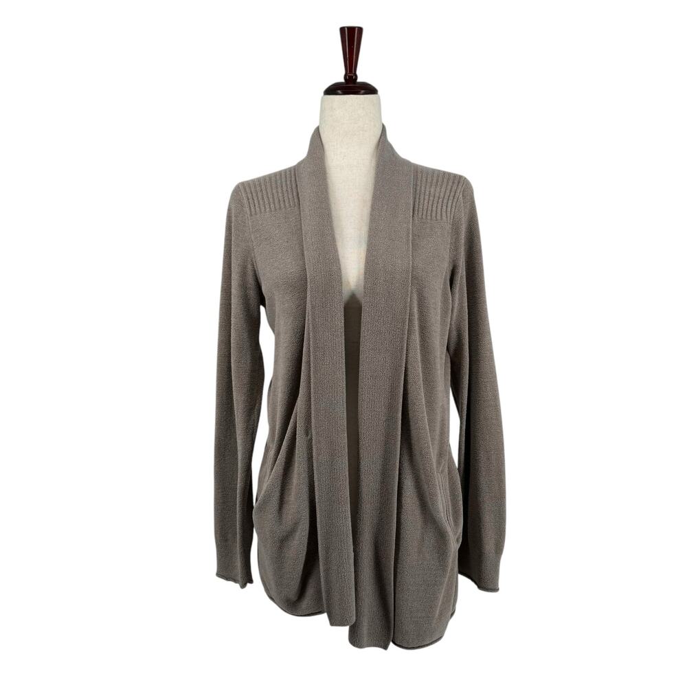 Barefoot‎ Dreams Cozy Chic Ultra Lite Open Front Cardigan M Pockets Long Sleeve